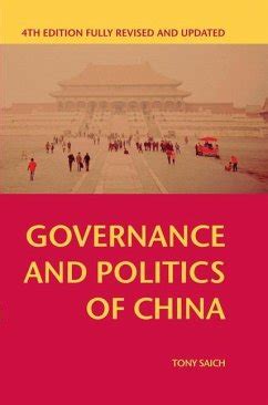 Book cover: Governance and politics of China